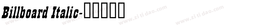Billboard Italic字体转换